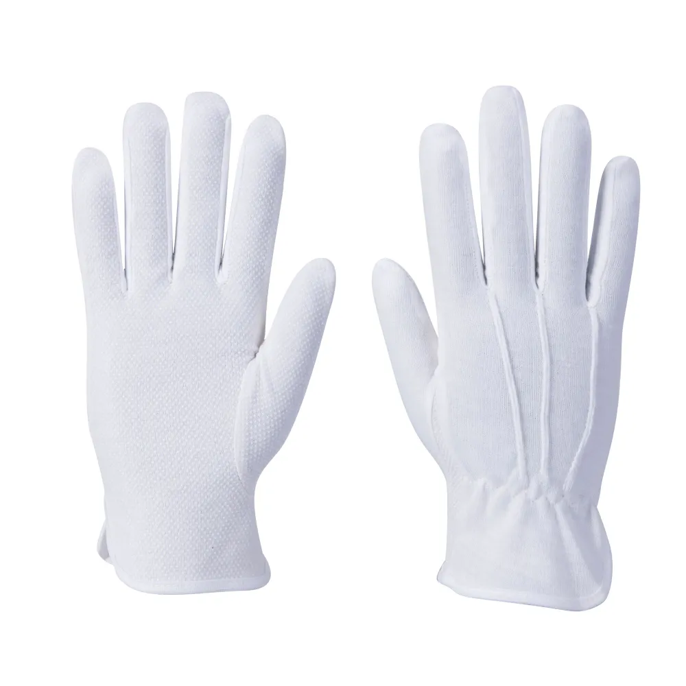 Microdot Handschoen Wit voorkant