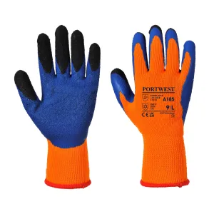 Duo-Therm Handschoen Oranje/blauw voorkant