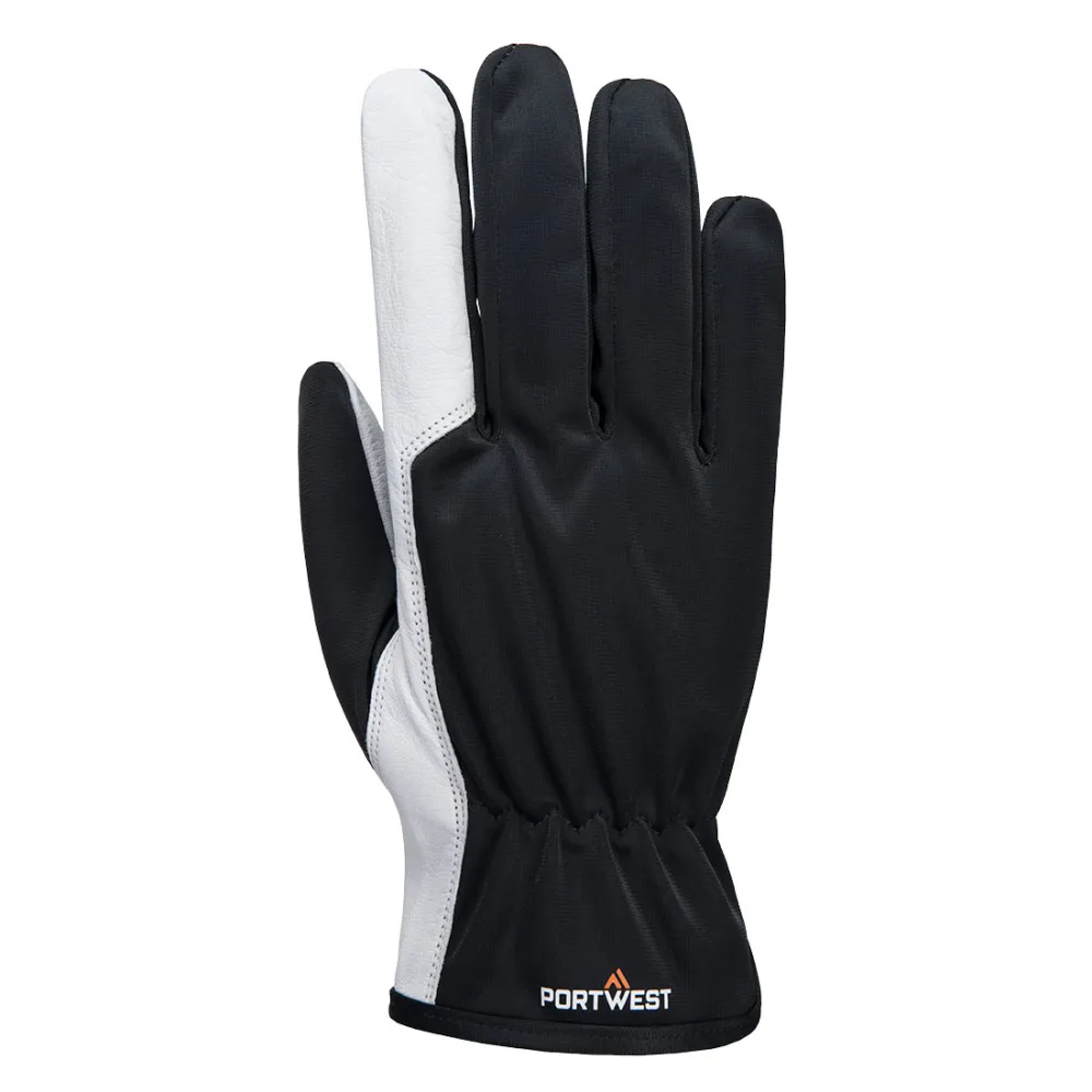 Mechanisch 120 Lederen Palm Handschoen Grijs voorkant