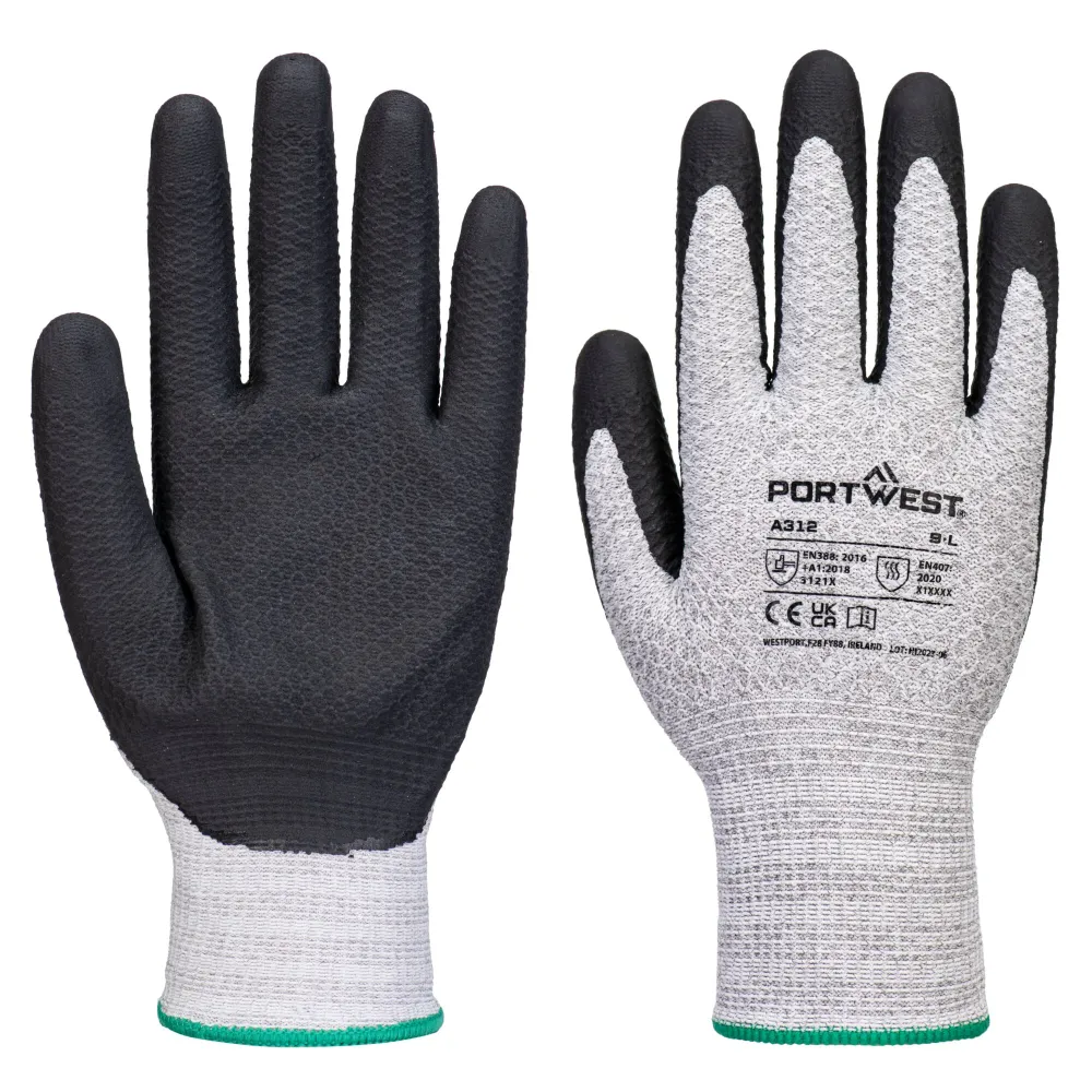 Grip 13 Nitril Diamond Gebreide Handschoen (Pk12) Grijs/zwart voorkant