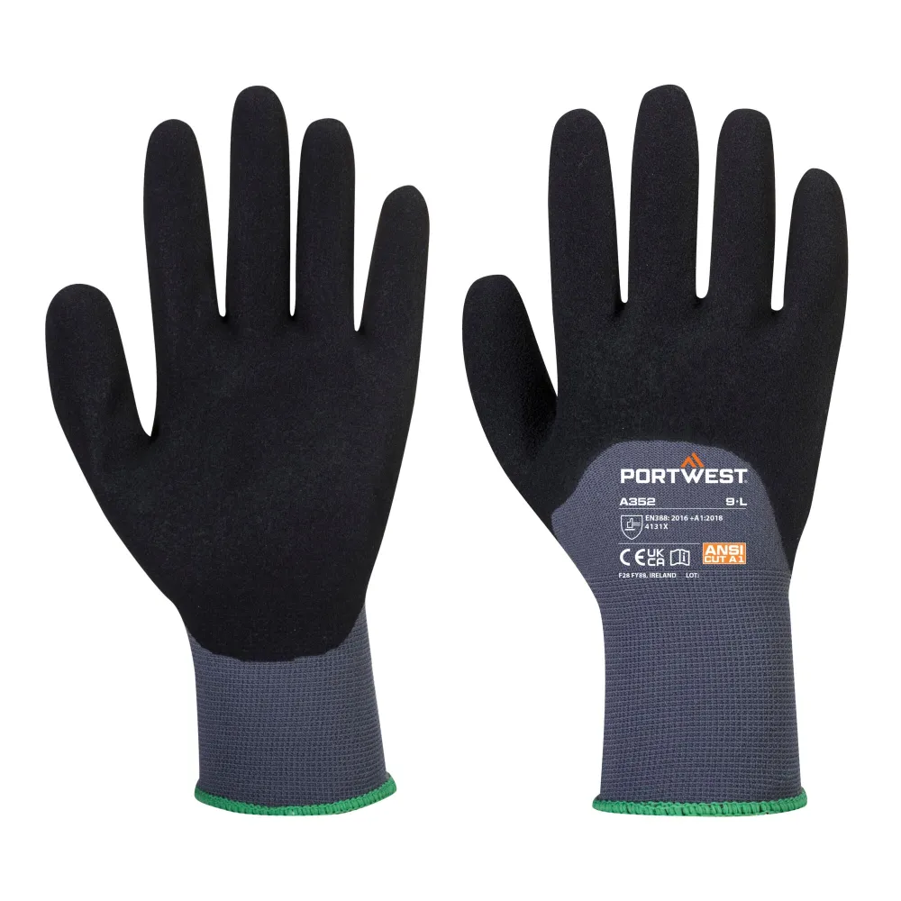 DermiFlex Ultra Handschoen Grijs/zwart voorkant