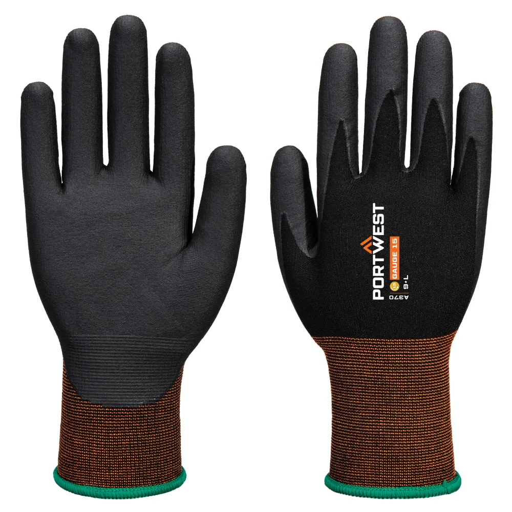 GP Grip 15 Nitril Micro Foam Handschoen Zwart voorkant