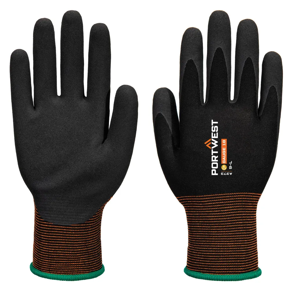 GP Grip 18 Latex Sandy Handschoen Zwart voorkant