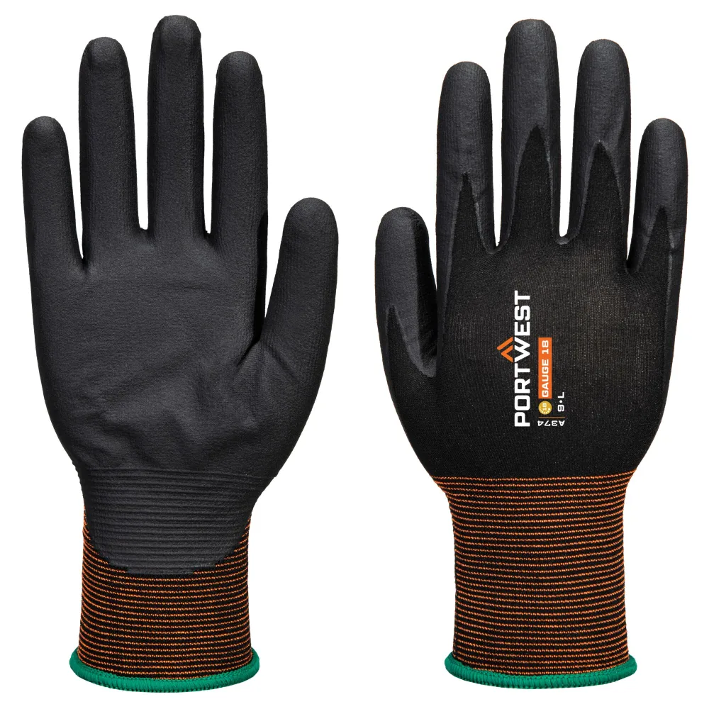 GP Grip 15 Nitril Micro Foam Handschoen Zwart voorkant