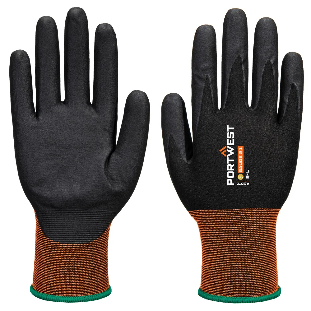GP Grip 21 Nitril Micro Foam Handschoen Zwart voorkant