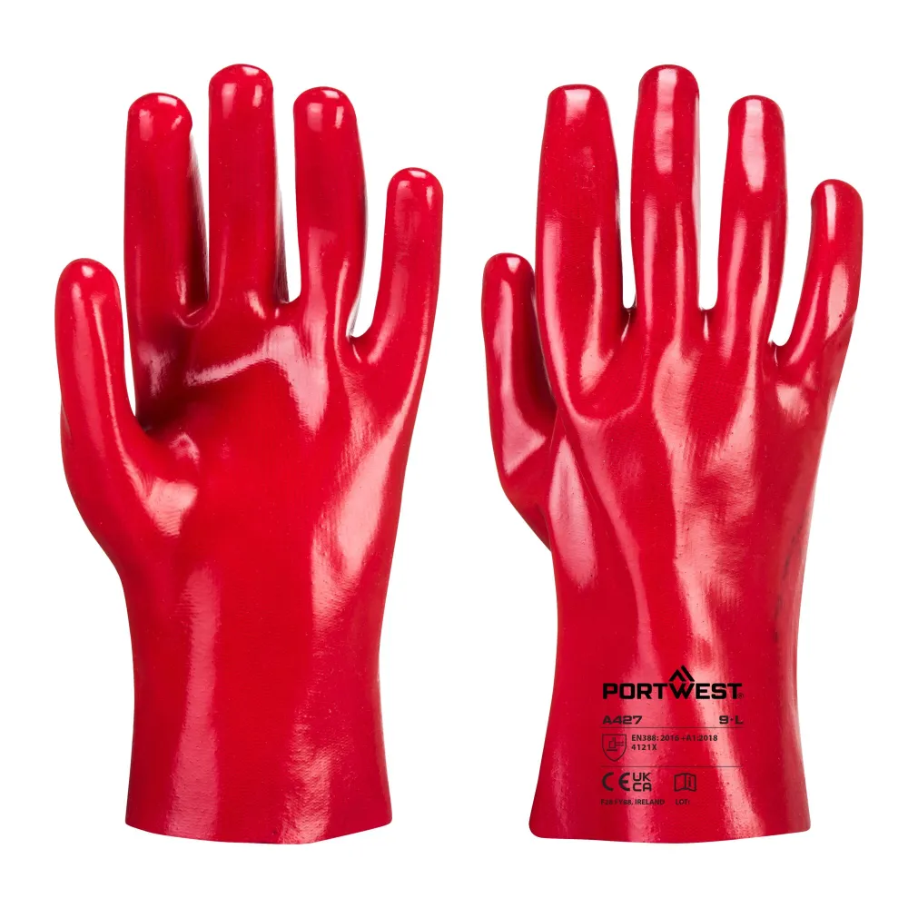 PVC-Werkhandschoen Rood voorkant