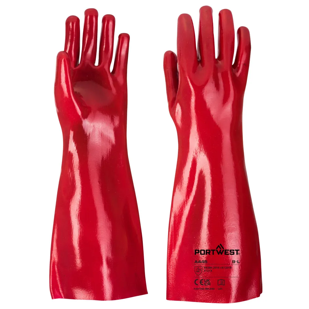PVC-Werkhandschoen Rood voorkant