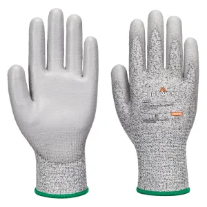 LR Cut PU Handschoen Grijs voorkant