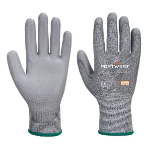 MR Snijbestendige handschoen met PU handpalm Grijs voorkant