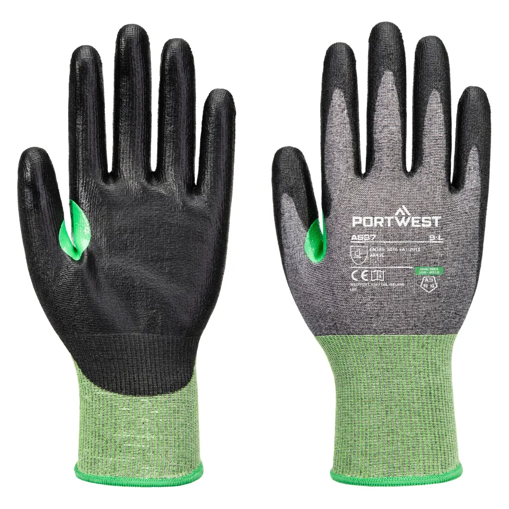 CS C18 PU Snijbestendige Handschoen Grijs/zwart voorkant