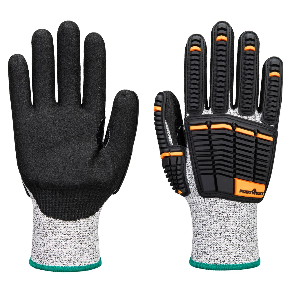 Impact C13 Nitril foam Handschoen Grijs/zwart voorkant