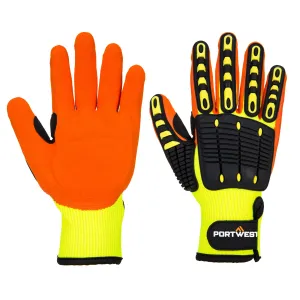 Anti Impact Grip Glove Geel voorkant