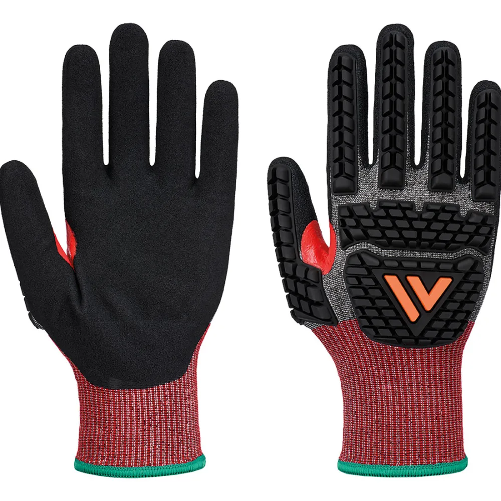CS Impact F18 Nitrile Glove A6 Grijs/zwart voorkant