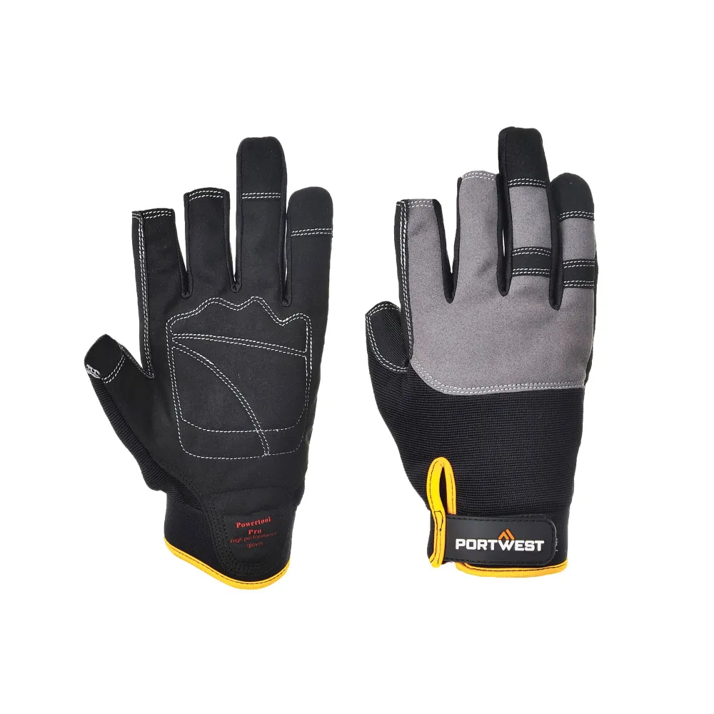 Powertool Pro - Hoogwaardige Handschoen Zwart voorkant