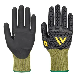 Impact E18 Nitril Antistatische ESD Handschoen Zwart voorkant