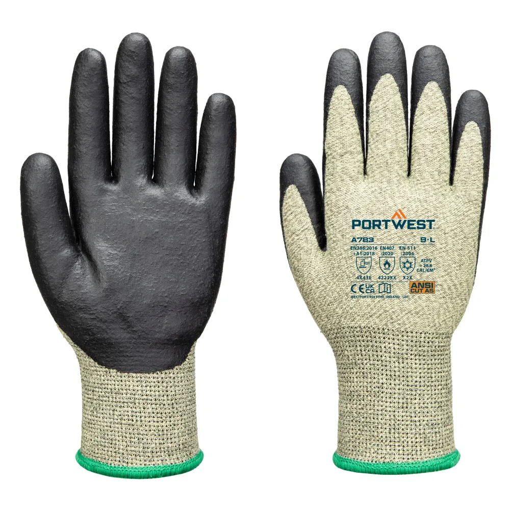 Arc Grip 13F Niveau 3 Handschoen Groen/zwart voorkant