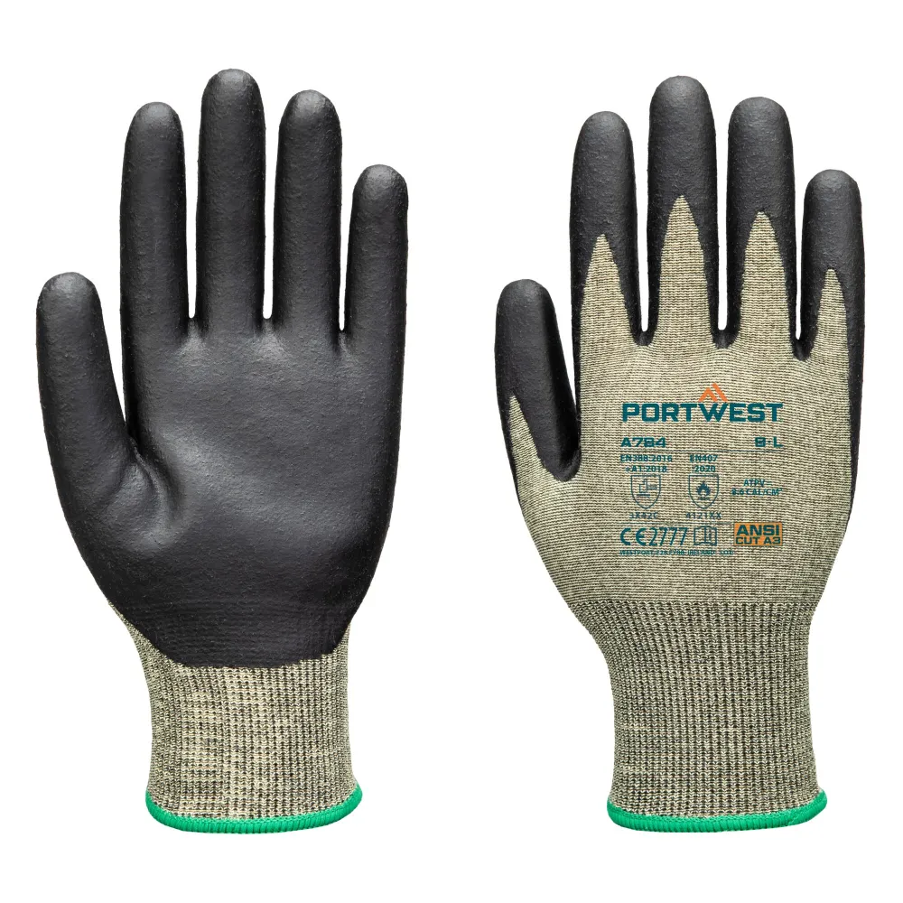 Arc Grip 18C Niveau 1 Handschoen Groen/zwart voorkant