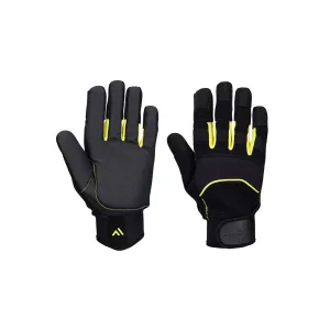 Antivibratiehandschoen voor mechanica Zwart voorkant