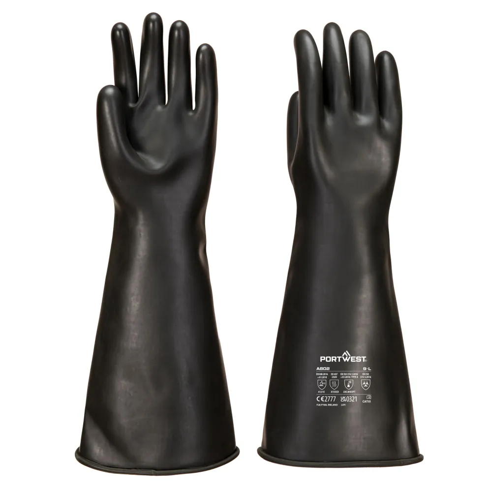 Zwaargewicht latex handschoen Zwart voorkant