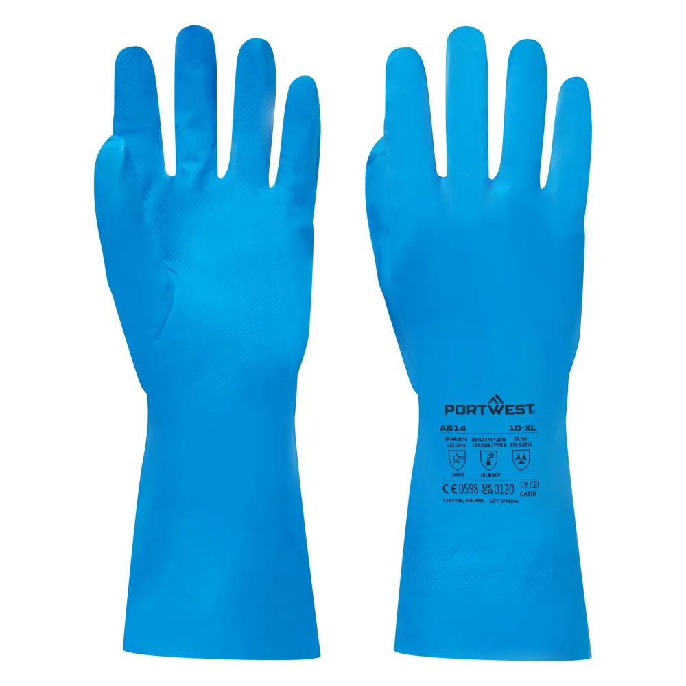Voedsel Goedgekeurde nitril handschoen Blauw voorkant