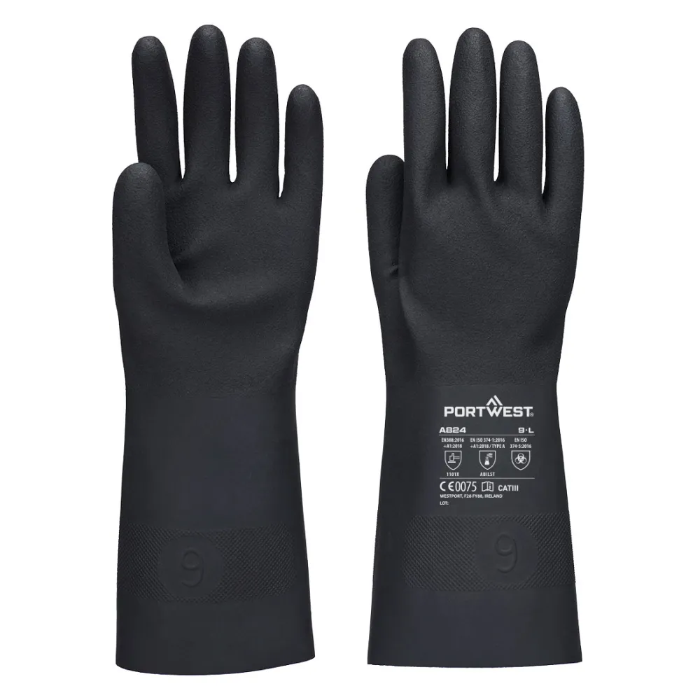 Chem 350 Butyl handschoen Zwart voorkant