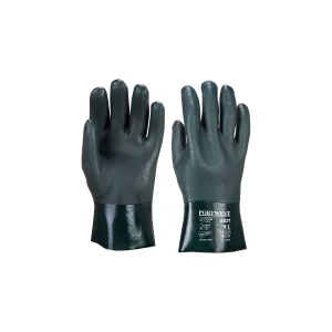 Dubbel Gedompelde PVC-Handschoen 27cm Groen voorkant