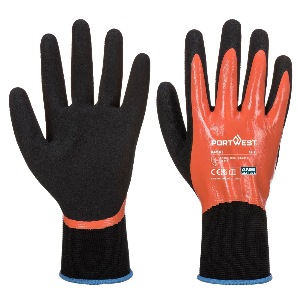 Dermi Pro Handschoen Oranje/zwart voorkant