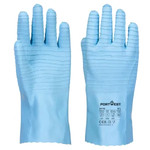 FD Chemicaliën B Latex handschoen Blauw voorkant