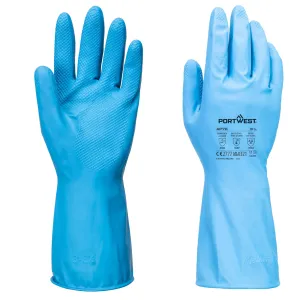 FD Chemicaliën B Latex Lichte Handschoen (Pk12) Blauw voorkant