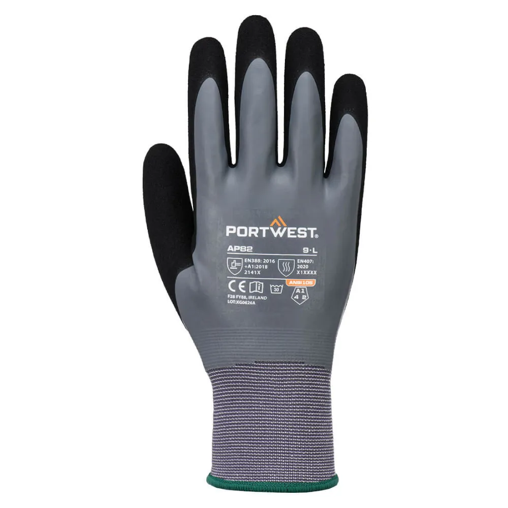 Grip 15 Latex Touch Scr Glv Grijs/zwart voorkant