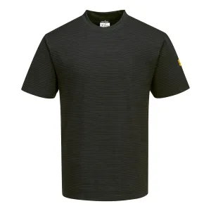 Antistatisch ESD T-Shirt Zwart voorkant