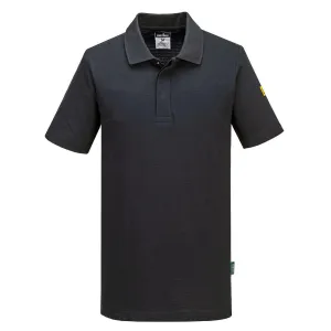 Anitstatisch ESD Poloshirt Zwart voorkant