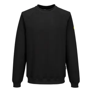 Anti-statisch ESD Sweatshirt Zwart voorkant