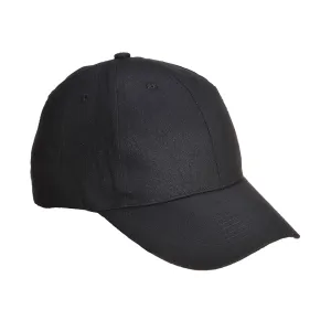6 Panelen Baseball Cap Zwart voorkant