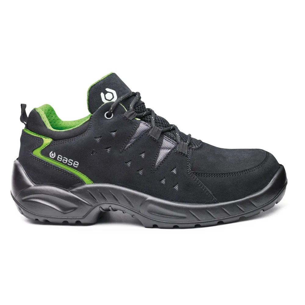 Harlem S1PL FO SR Zwart/groen voorkant