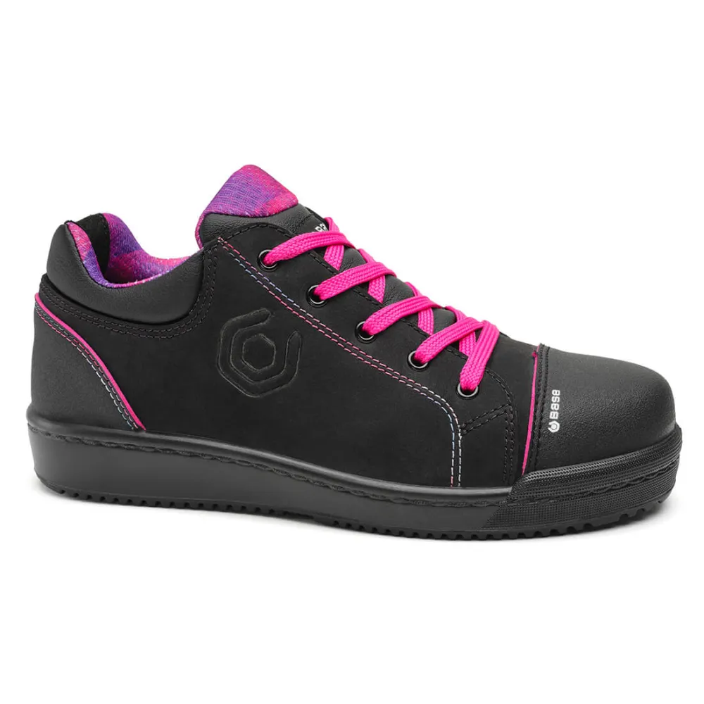 Margot Shoe S3 SRC Zwart/Fuchsia voorkant