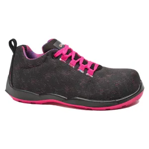 Violet Shoe S3L FO SR Zwart/Fuchsia voorkant