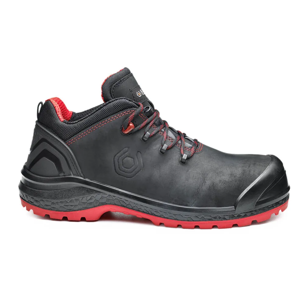 Be-Uniform Shoe S3S CI HI SC LG HRO FO SR Zwart/rood voorkant