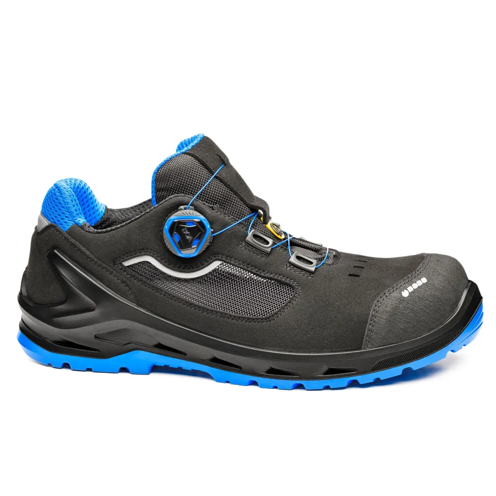 I-Code Shoe S1P ESD SRC Zwart/blauw voorkant