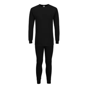 Set thermo onderlaag kleding Zwart voorkant