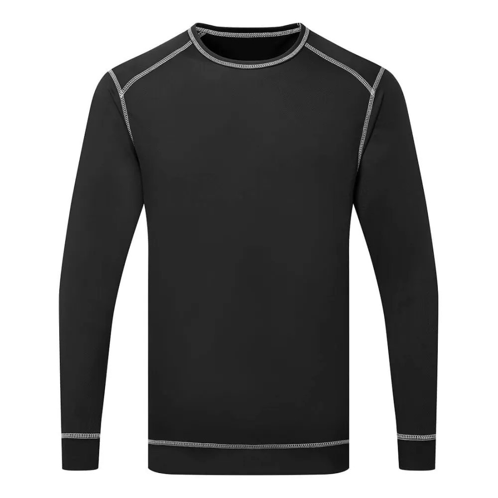 Basis Voor Antibacteriologische bovenkleding Zwart voorkant