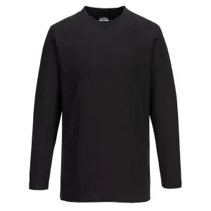 T-shirt met Lange Mouw Zwart voorkant