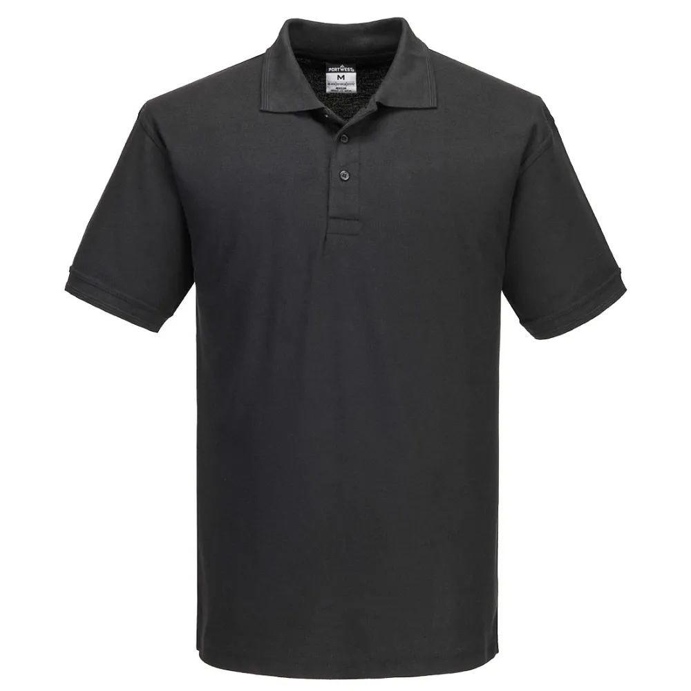 Naples Poloshirt Zwart voorkant