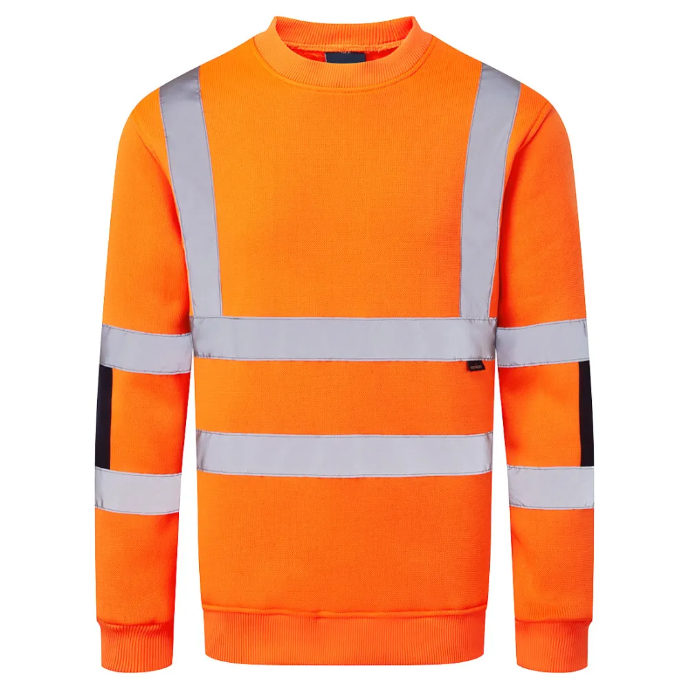 Hi-Vis Knit Sweatshirt Oranje voorkant