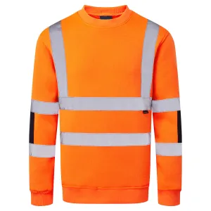 Hi-Vis Knit Sweatshirt Oranje voorkant