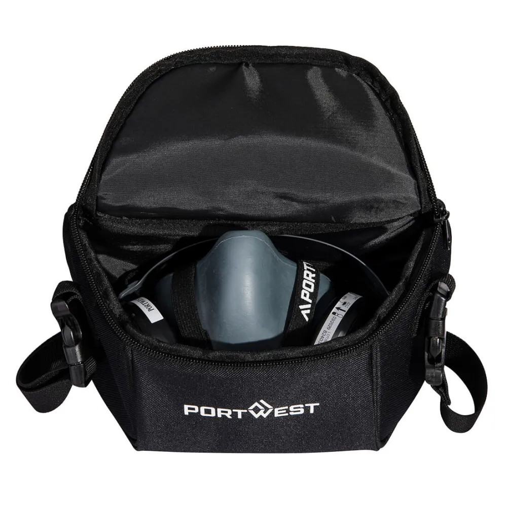Half Mask Storage Bag Zwart voorkant