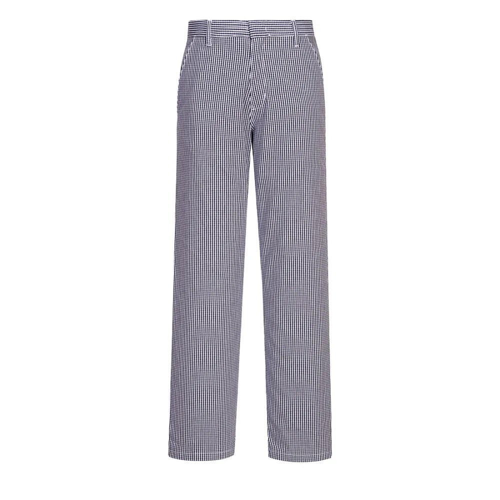 Barnet koksbroek Blauwe Check voorkant