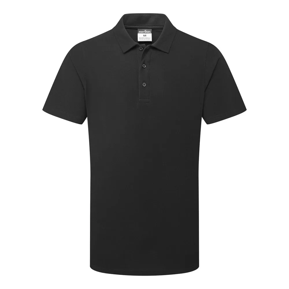 MeshAir Pro Poloshirt K/M Zwart voorkant