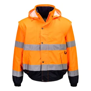 HI-Vis 2-in-1 Bomberjack Oranje voorkant