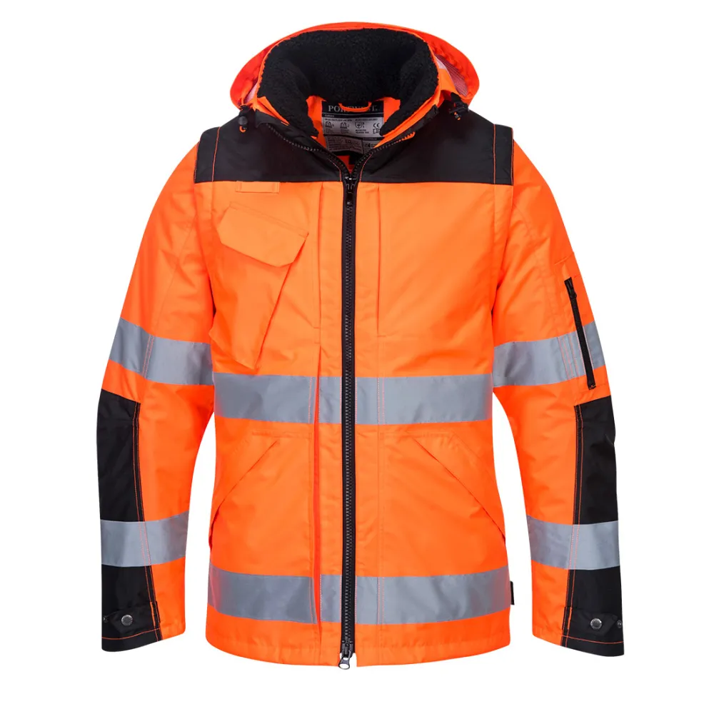 Pro Hi-Vis 3-in-1 jack Oranje/zwart voorkant